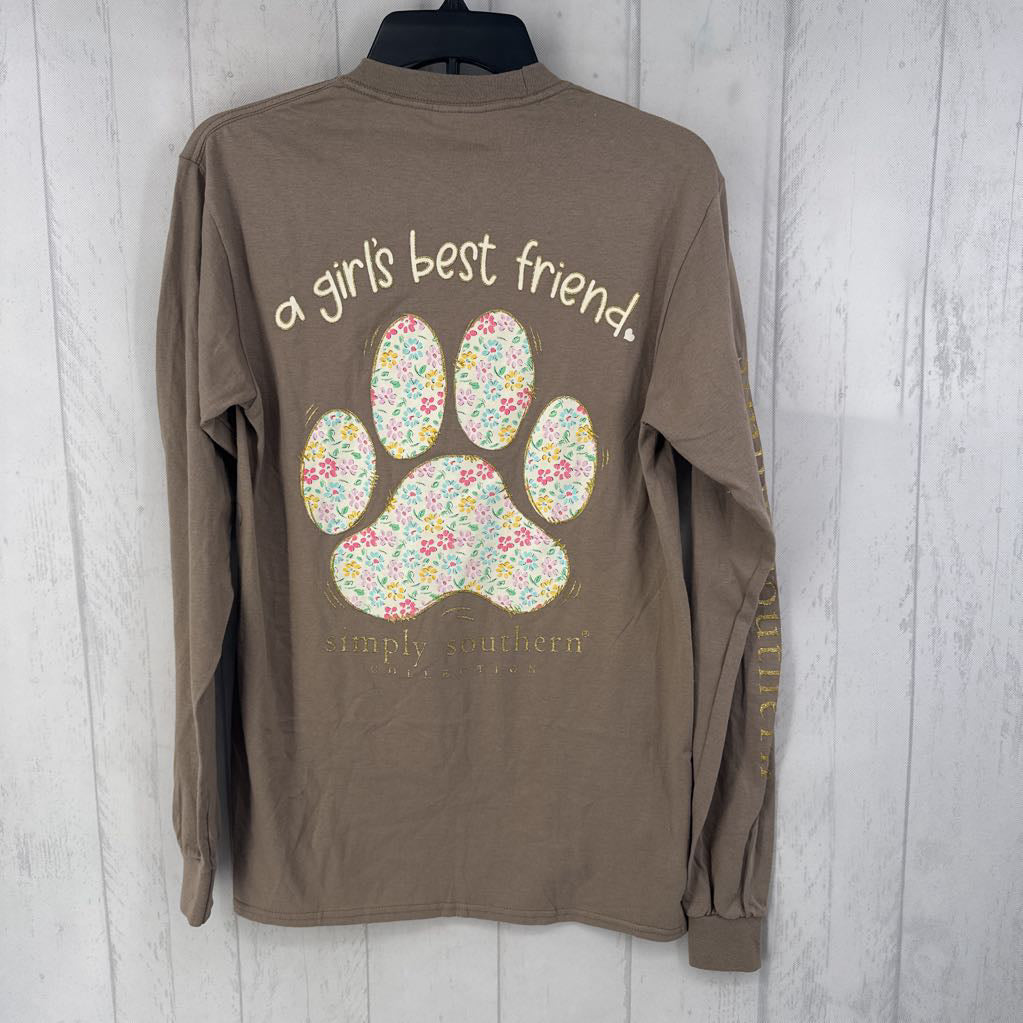 S crewneck l/s tee (girls best friend)