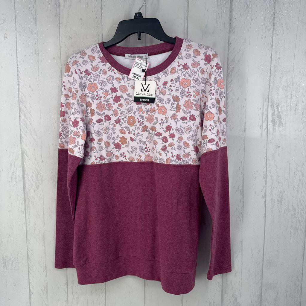 S floral accent sweatshirt