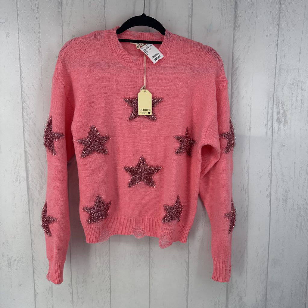 S tinsel stars sweater