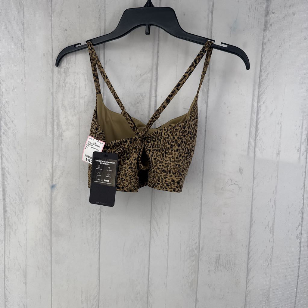 R49 L animal print sports bra
