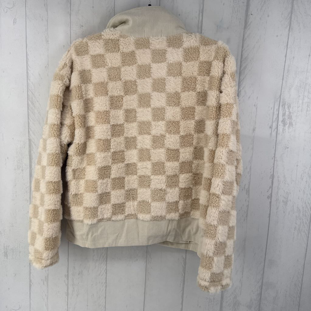 S sherpa checkered pullover