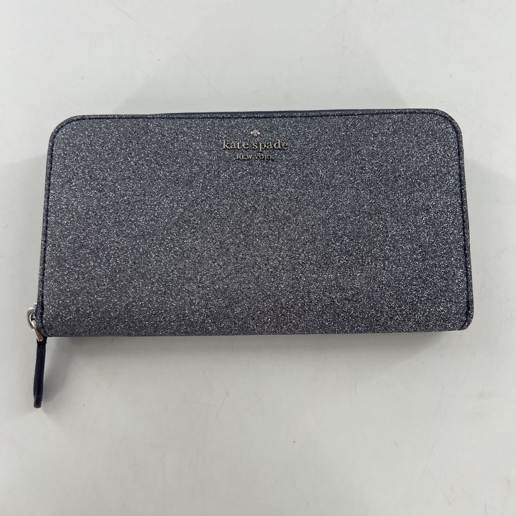 glitter zip-around wallet