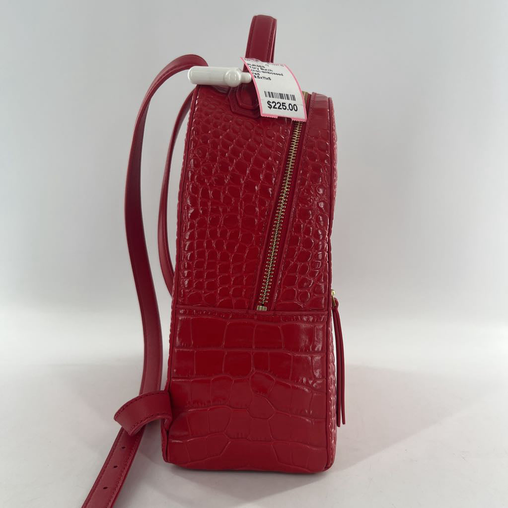 croc-embossed backpack