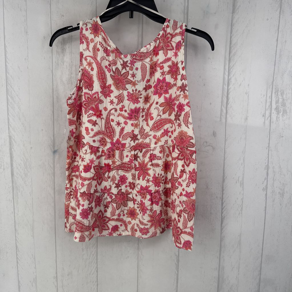 R28 S flo print v-neck tank