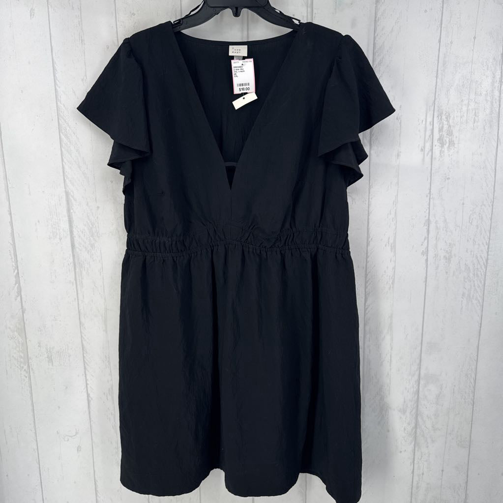 XXL v-neck smocked waist s/s dress