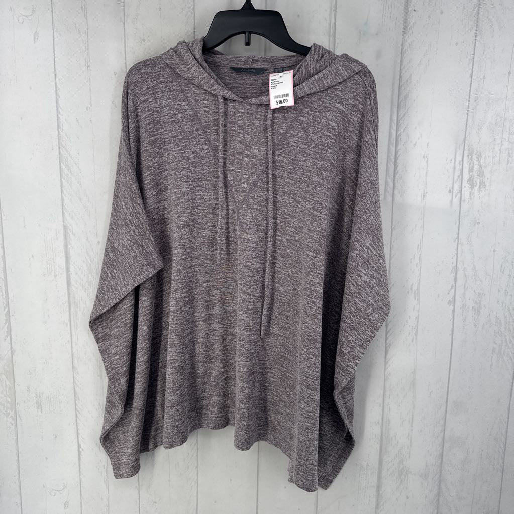 XS/S marled hooded poncho