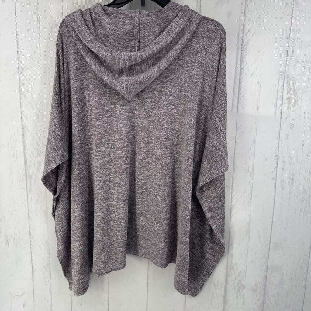 XS/S marled hooded poncho