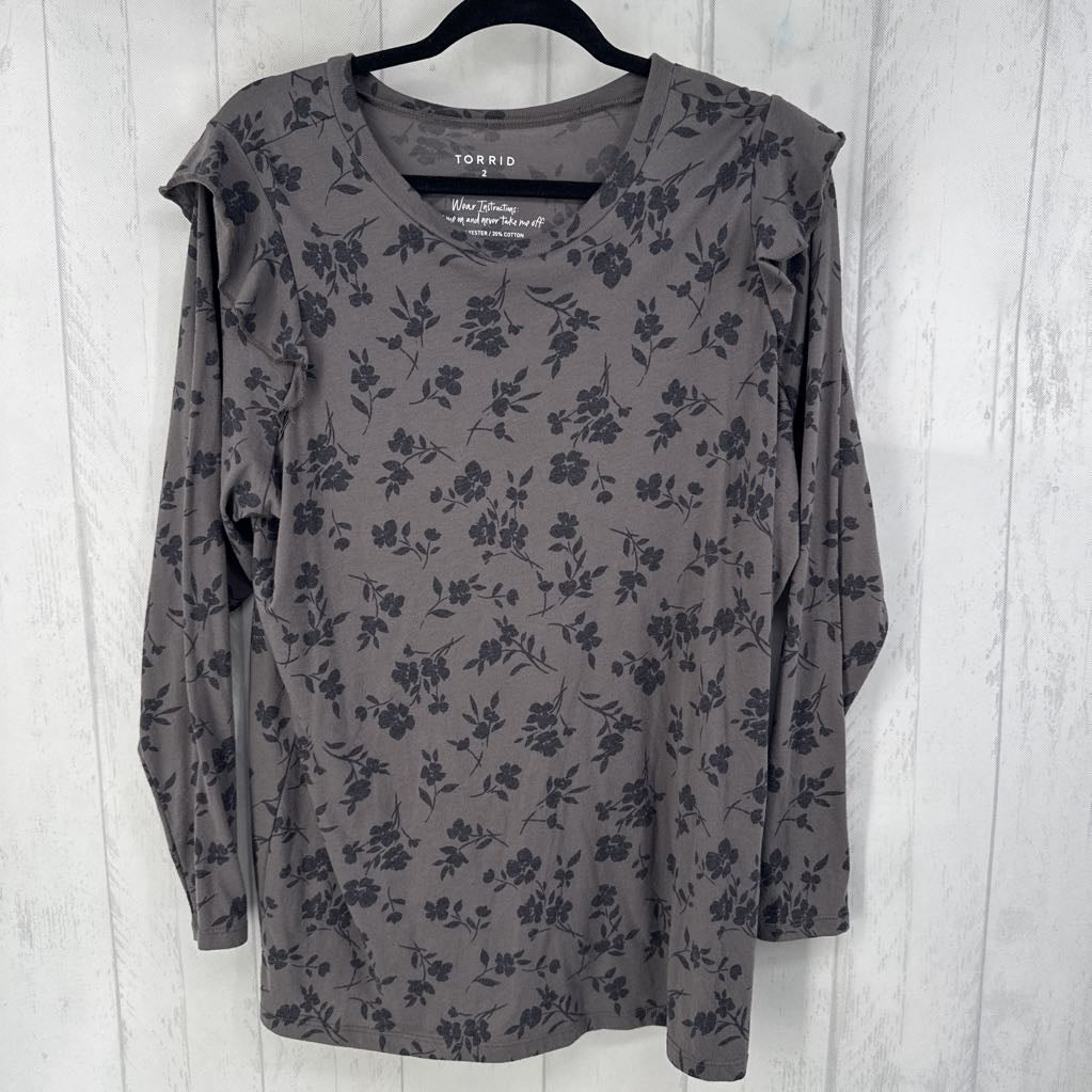 2X flo print l/s tee