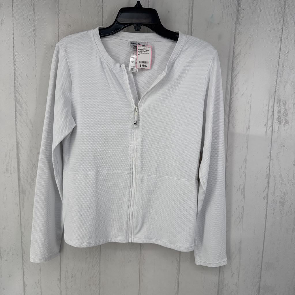 L textured zip-up jacket