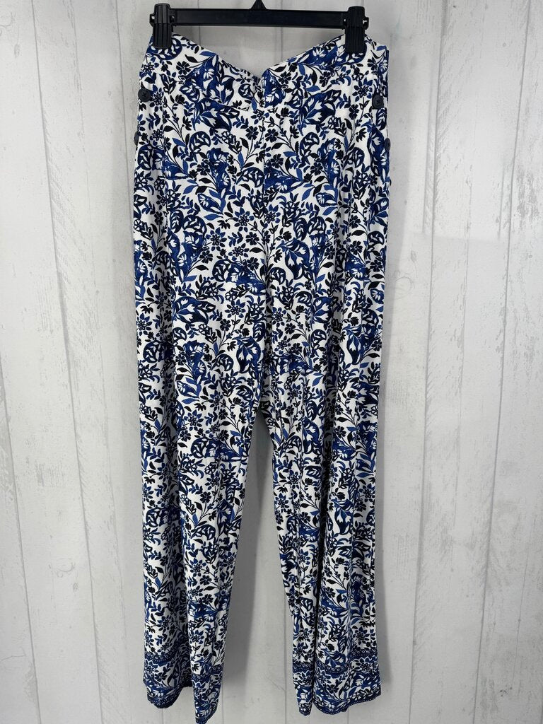 R42 2X flo print wide leg pant