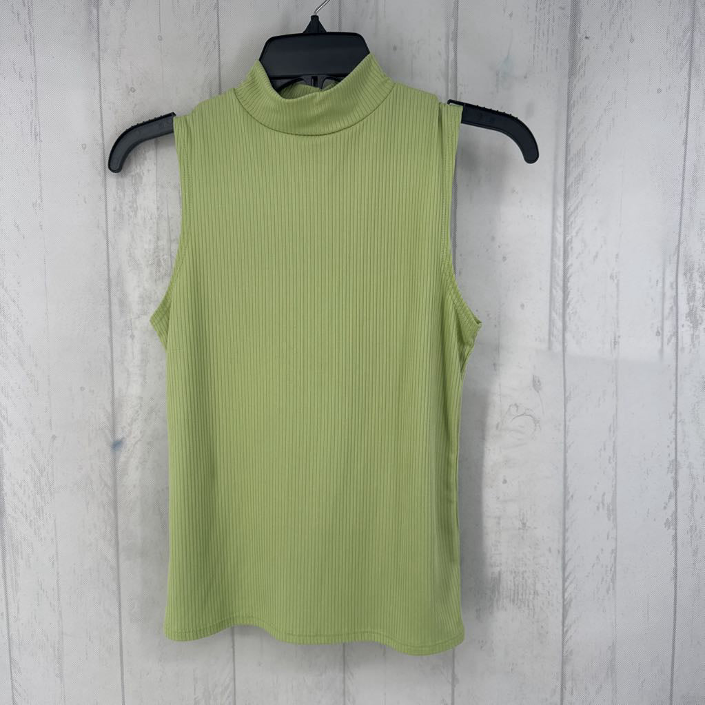 M ribbed mock neck tank