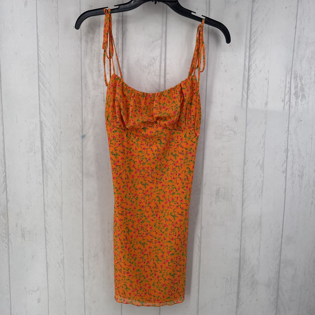 M mesh flo print slvls dress