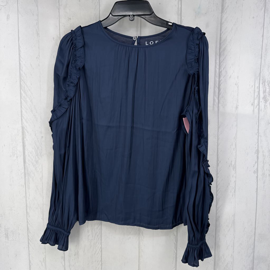 S ruffled l/s top