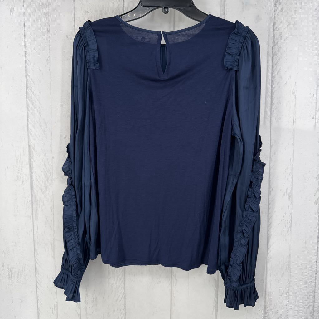 S ruffled l/s top