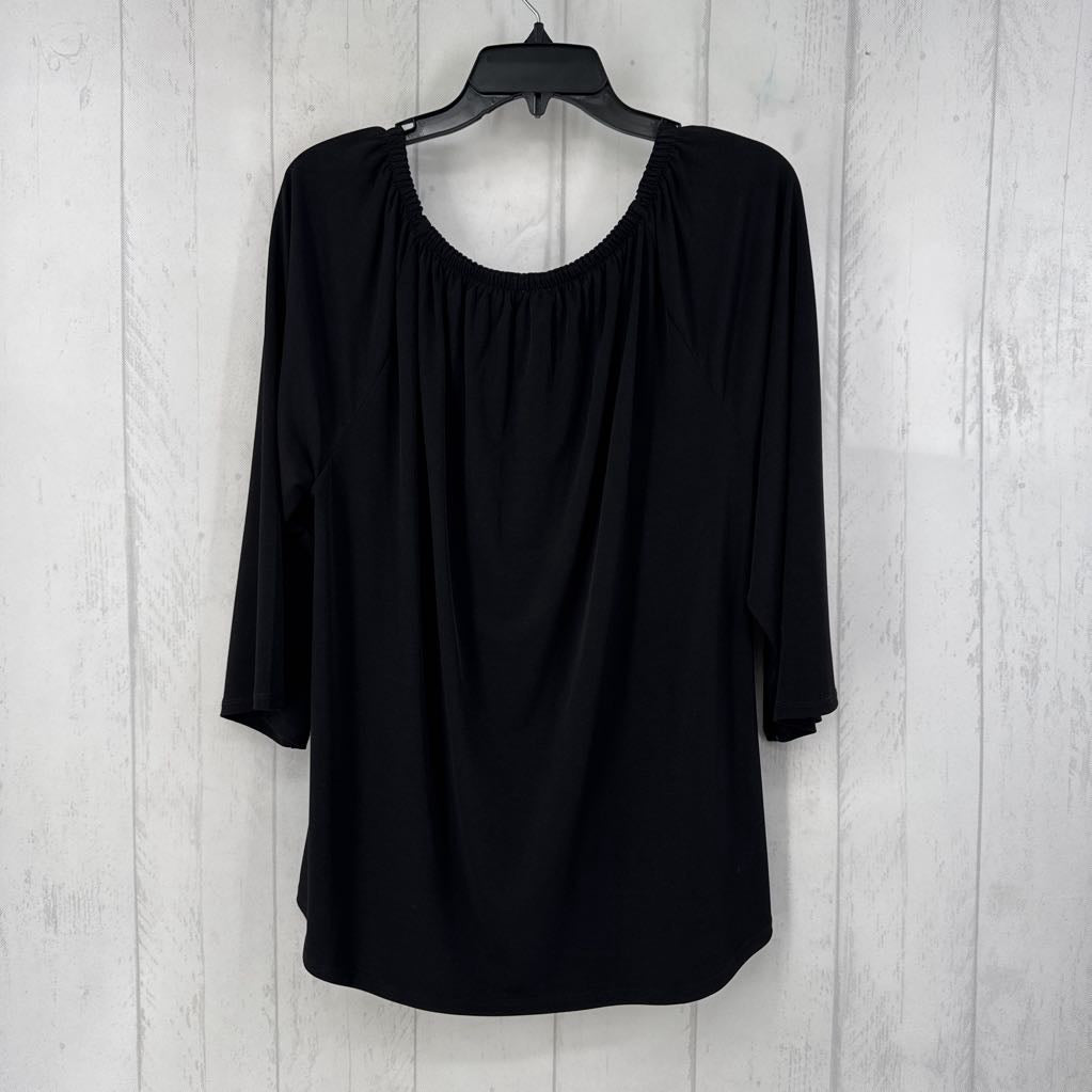 L s/s quarter zip top