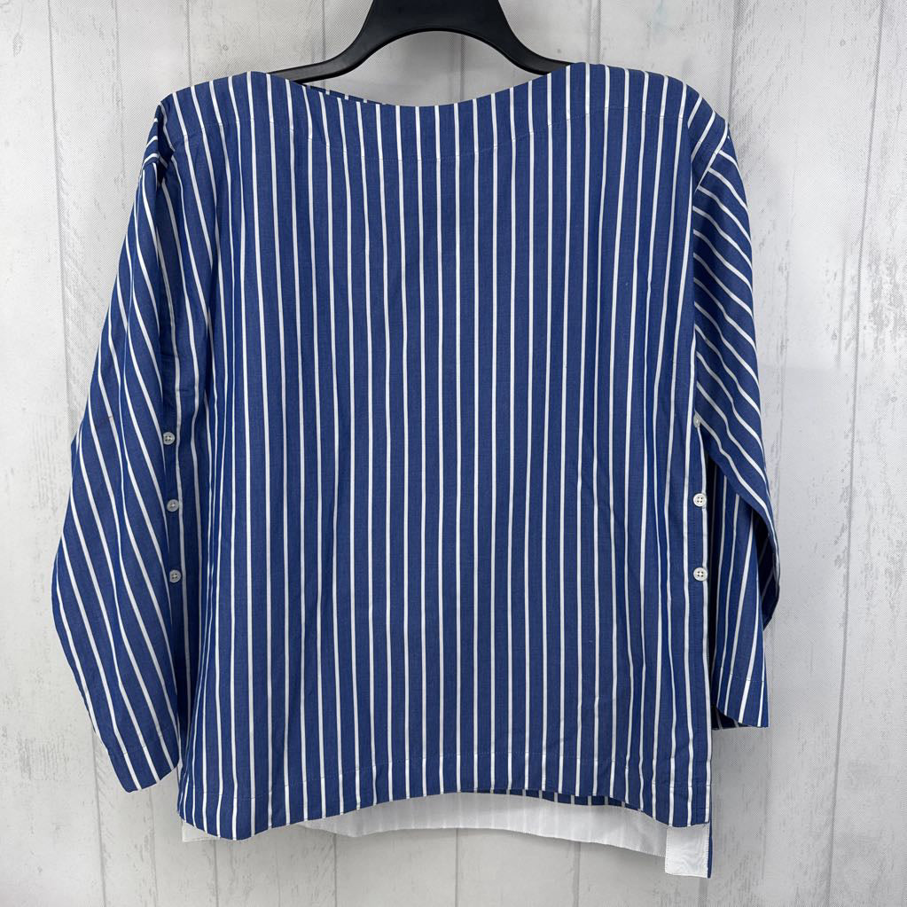 S striped bateau neck l/s top