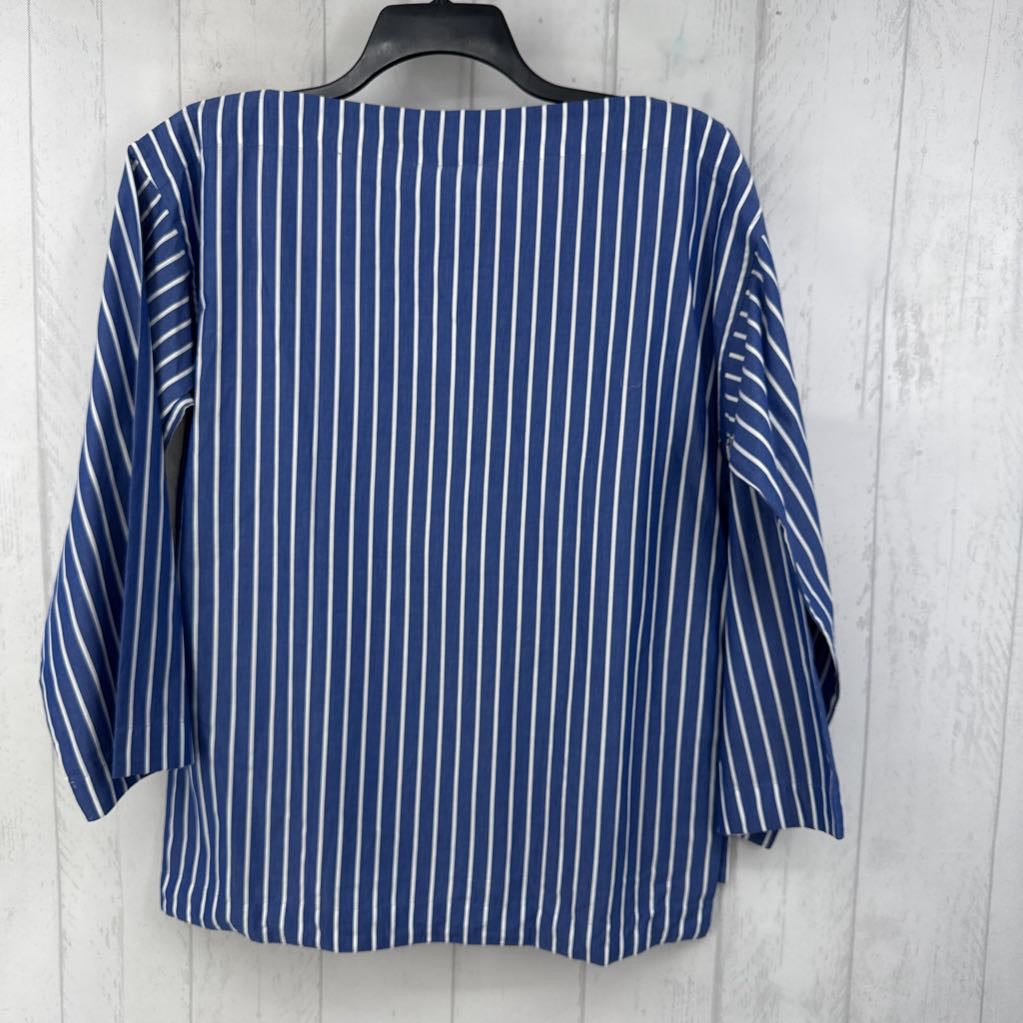 S striped bateau neck l/s top
