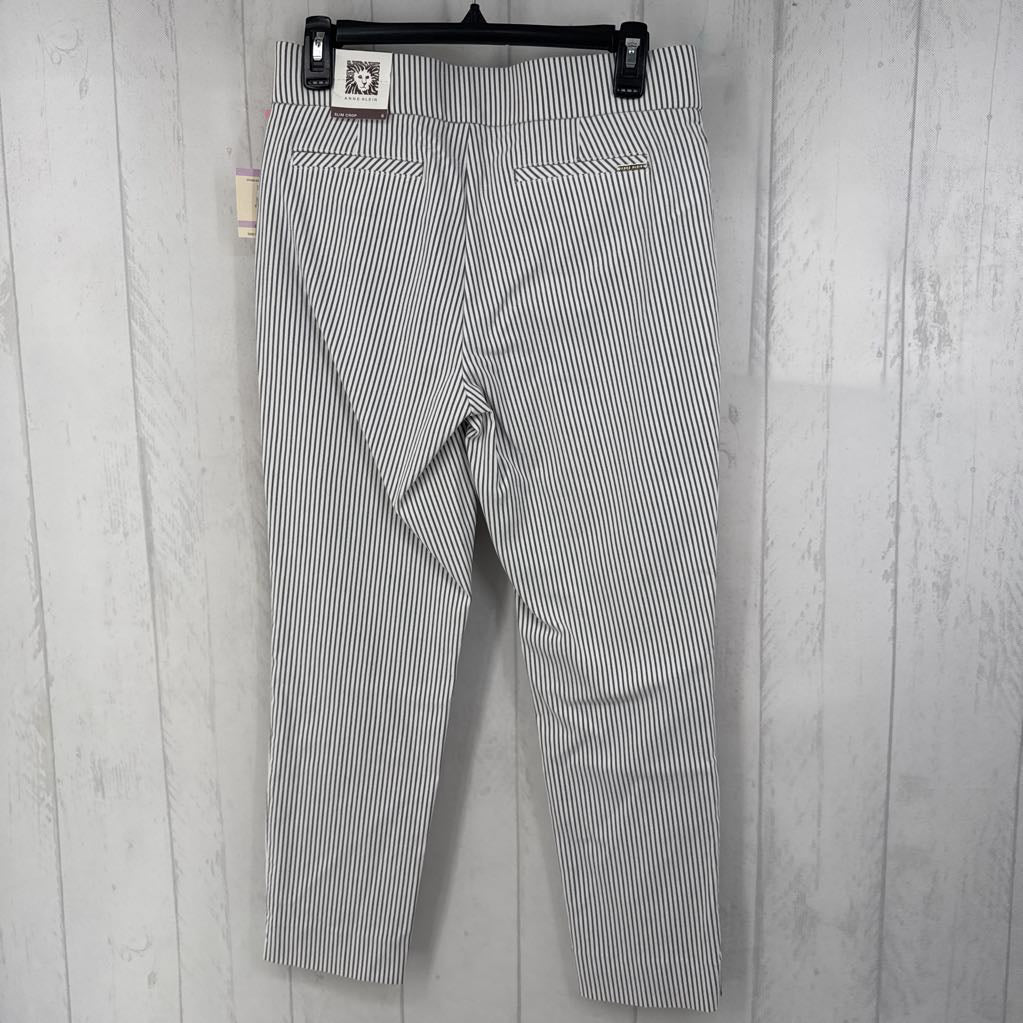 6 striped slim crop pant