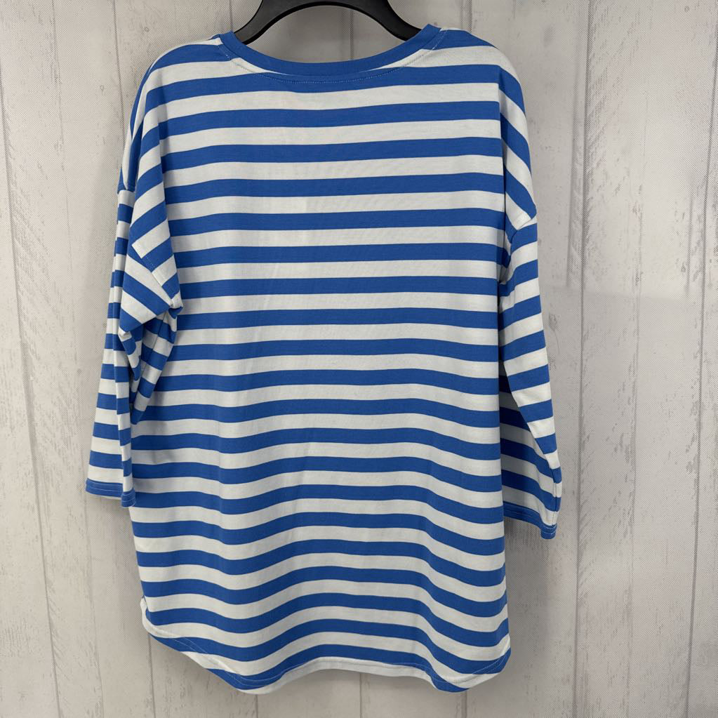 R30 XS striped 3/4 slv top