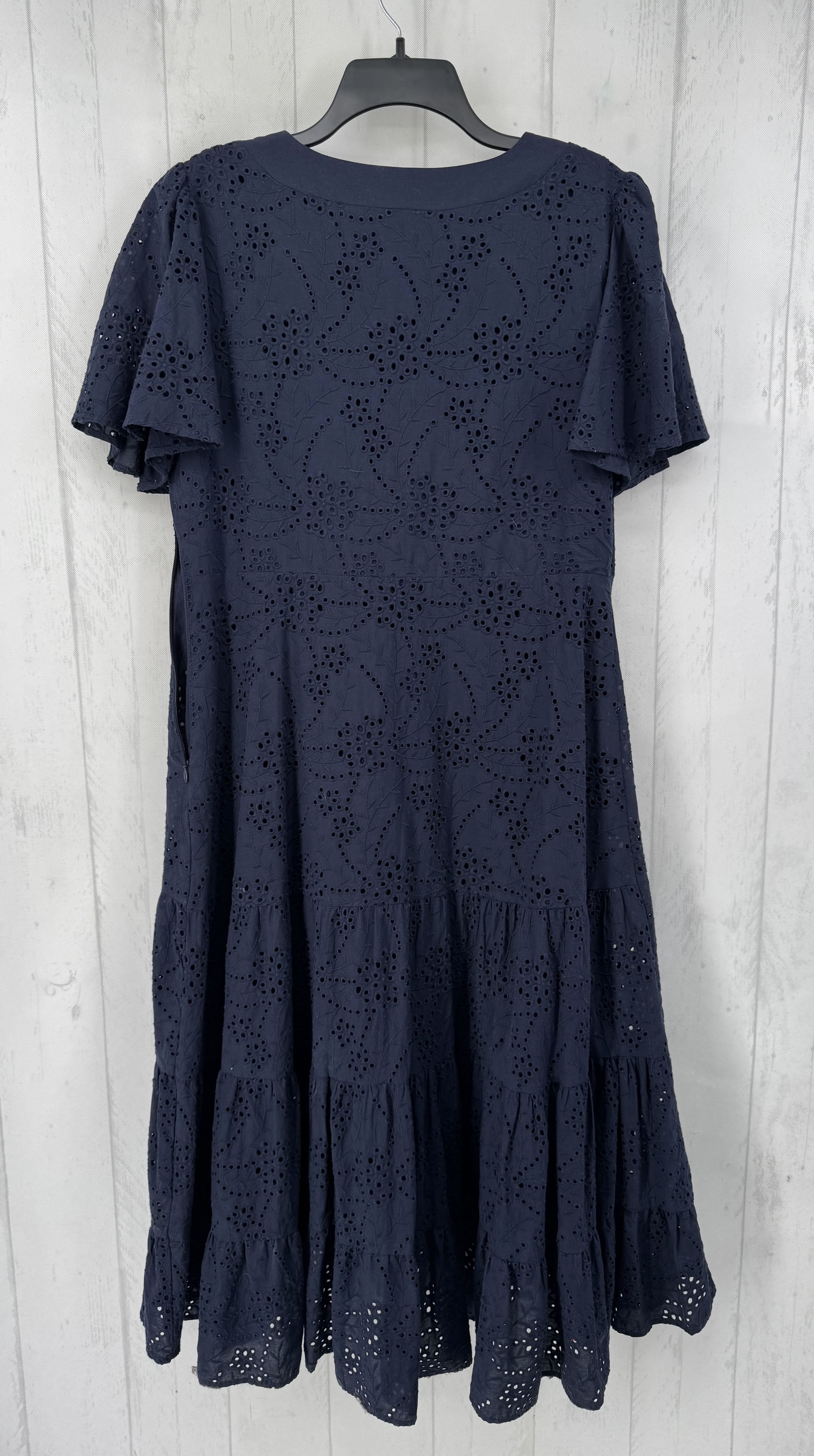 L s/s eyelet maxi dress
