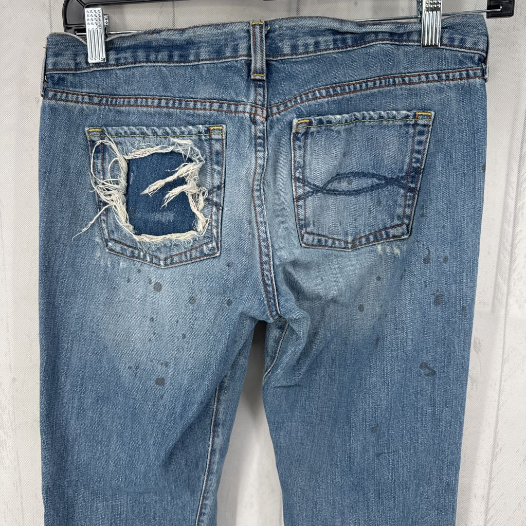 10 destructed flare jean