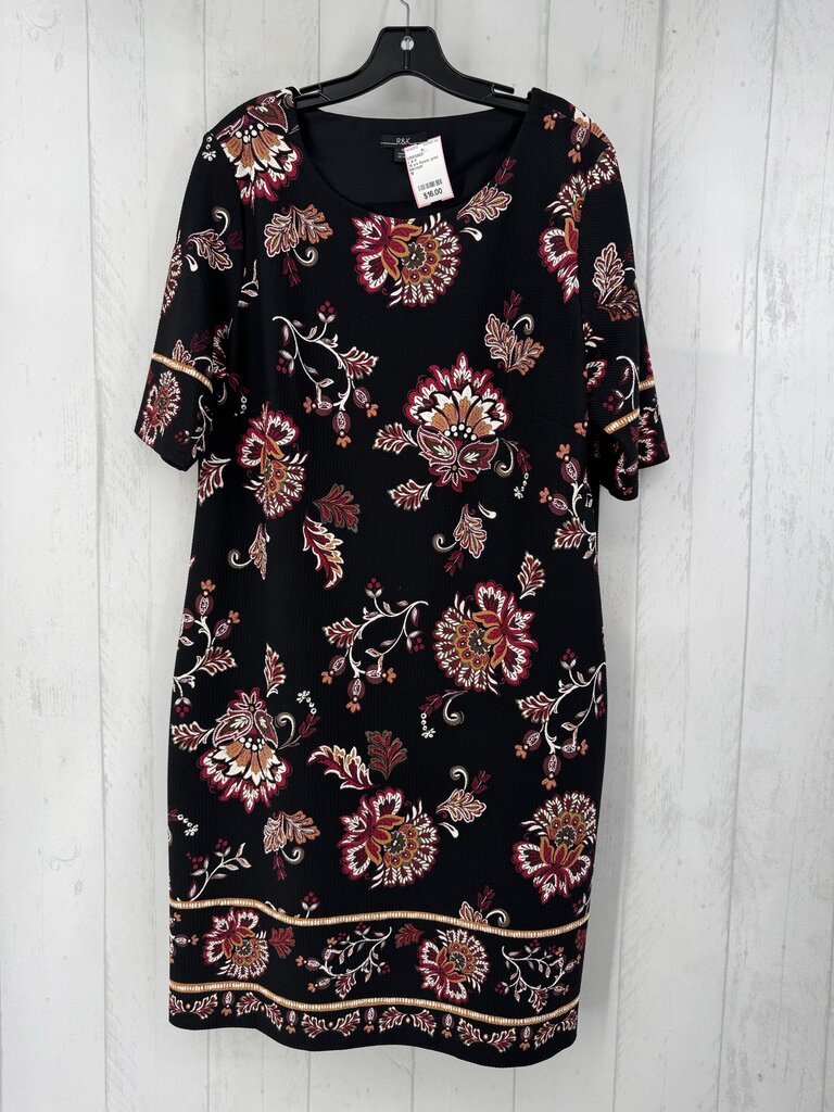 16 s/s flower print dress