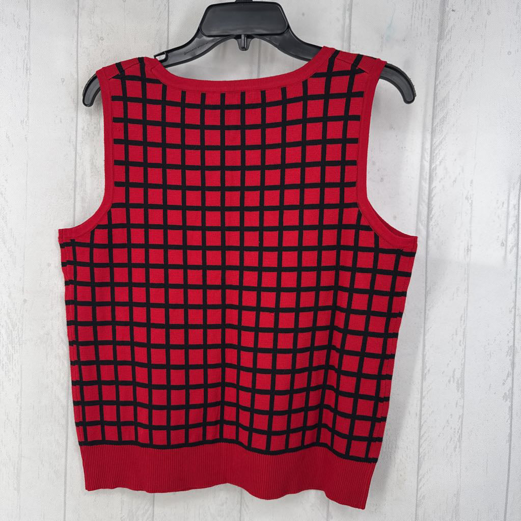 L checkered sweater vest