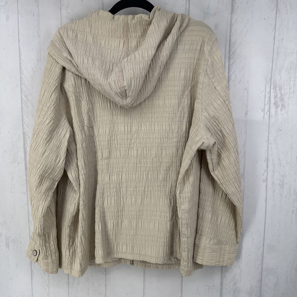 2X textured zip-up jacket