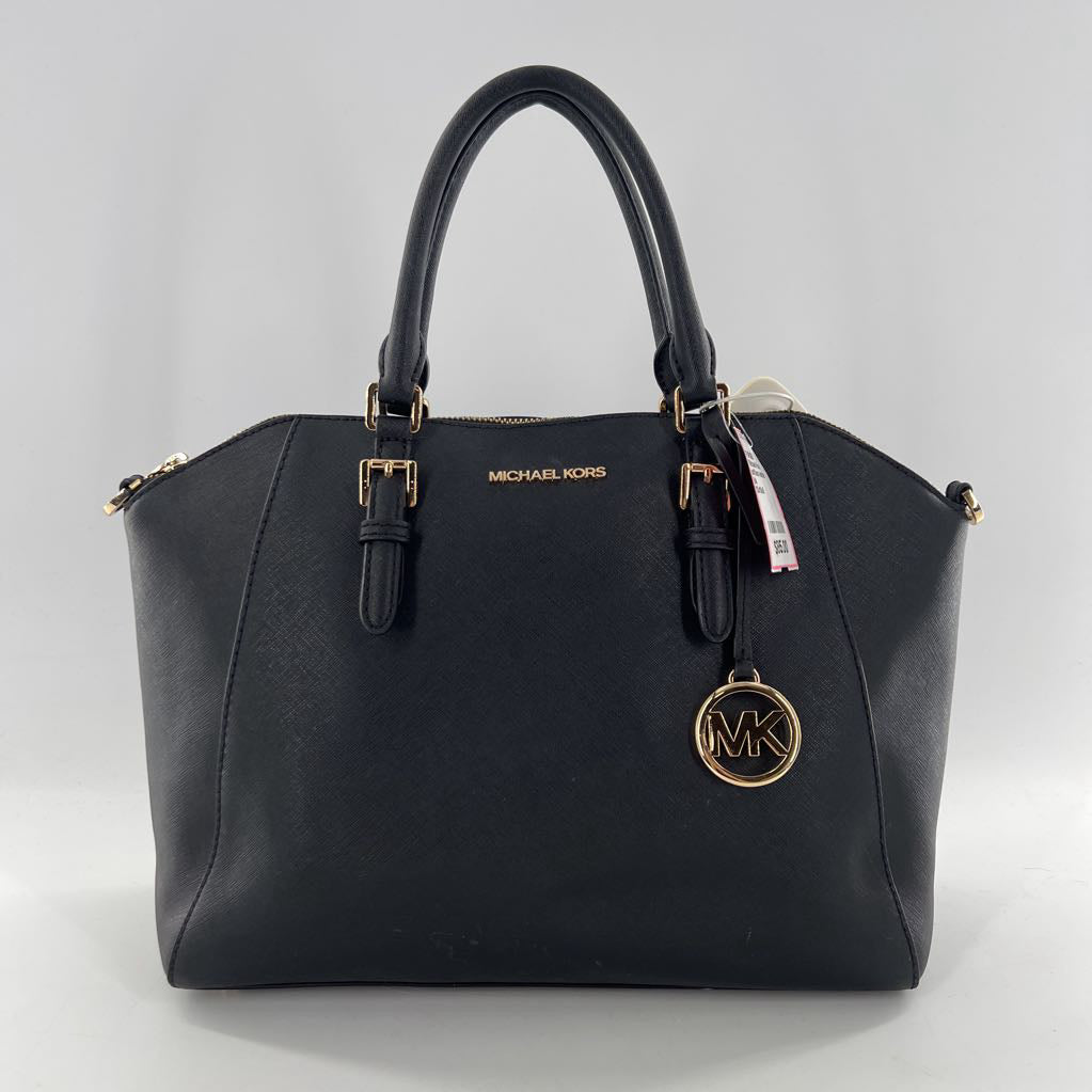 saffano leather footed satchel
