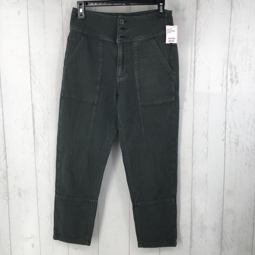 2 textured barrel leg pant