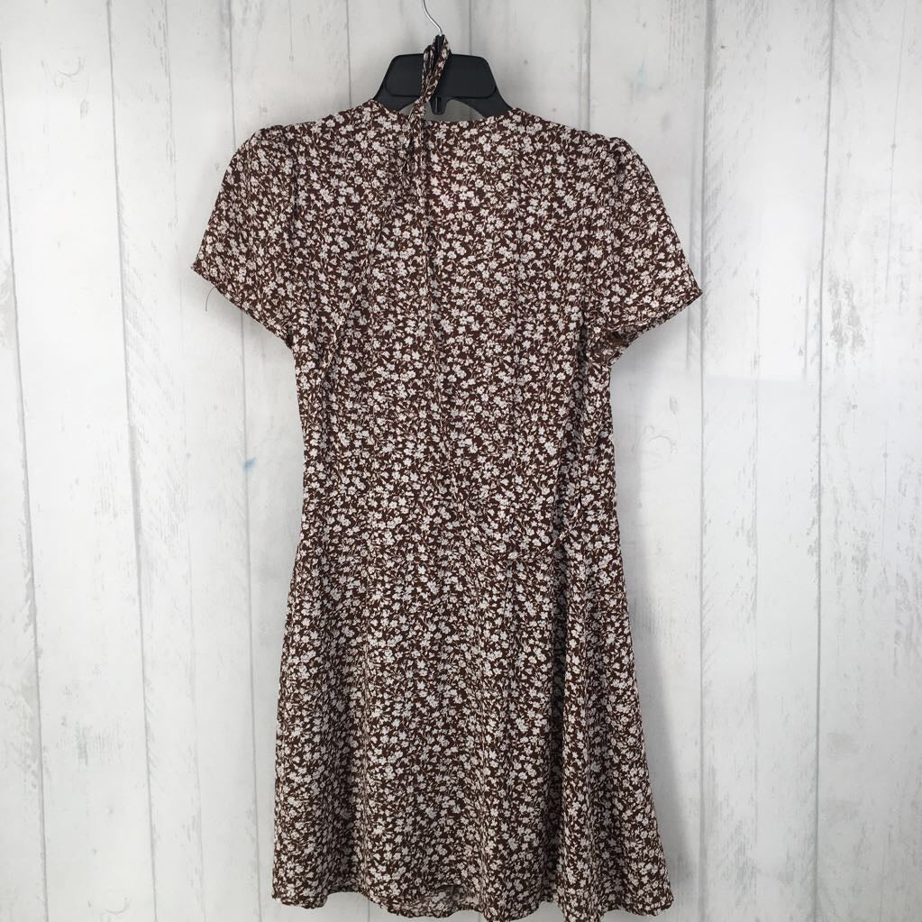 S flo print crossover s/s dress