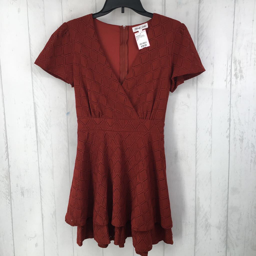 5 lace v-neck s/s dress