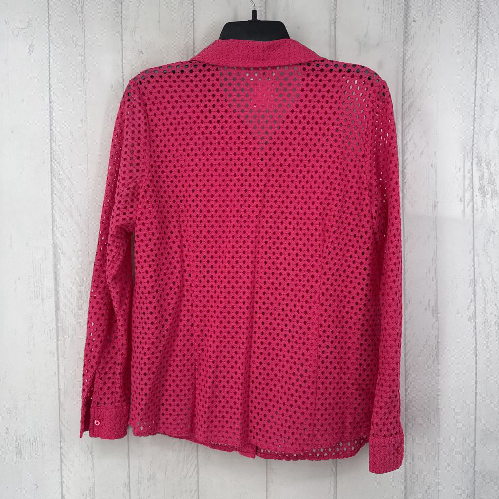 M l/s eyelet button shirt