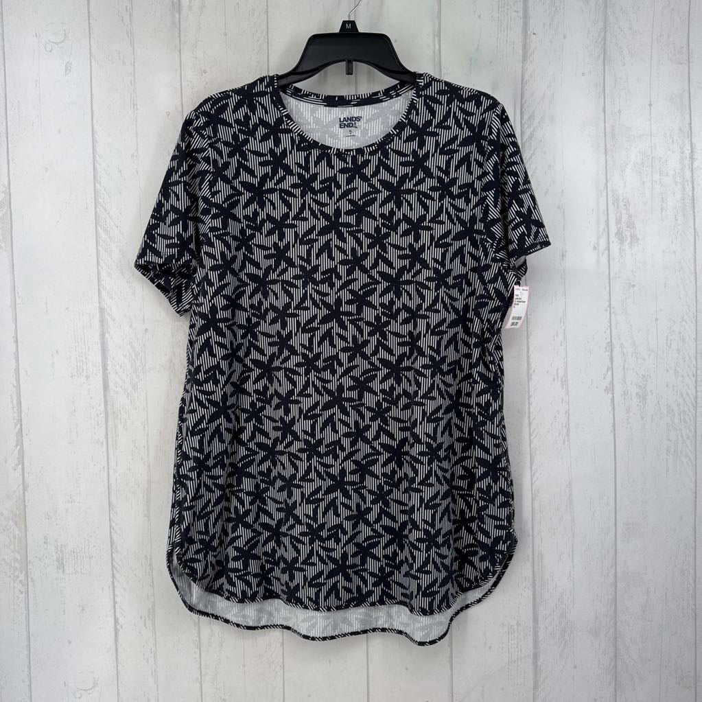 XL stripes/flower print s/s tee