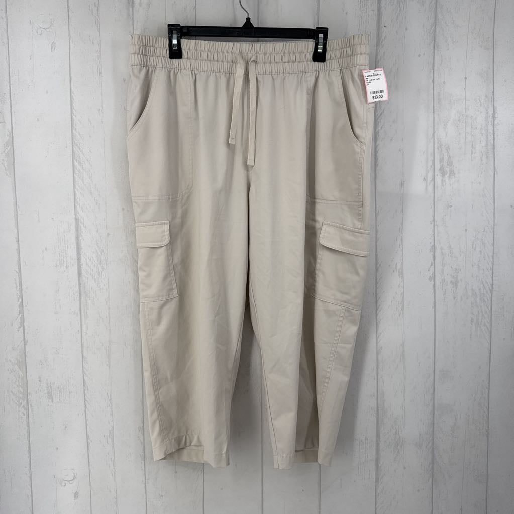 1X pull-on twill capris