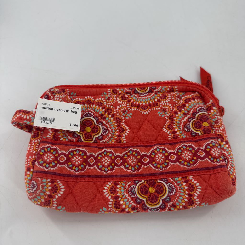 quilted cosmetic bag