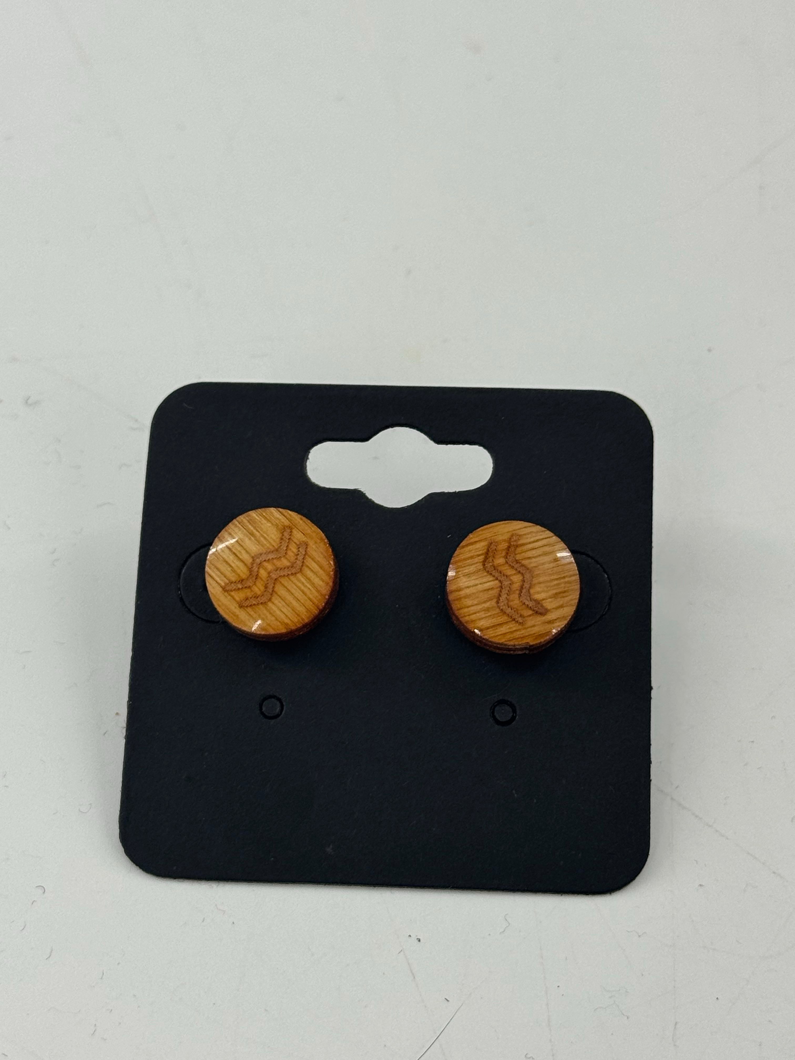 brown post earrings