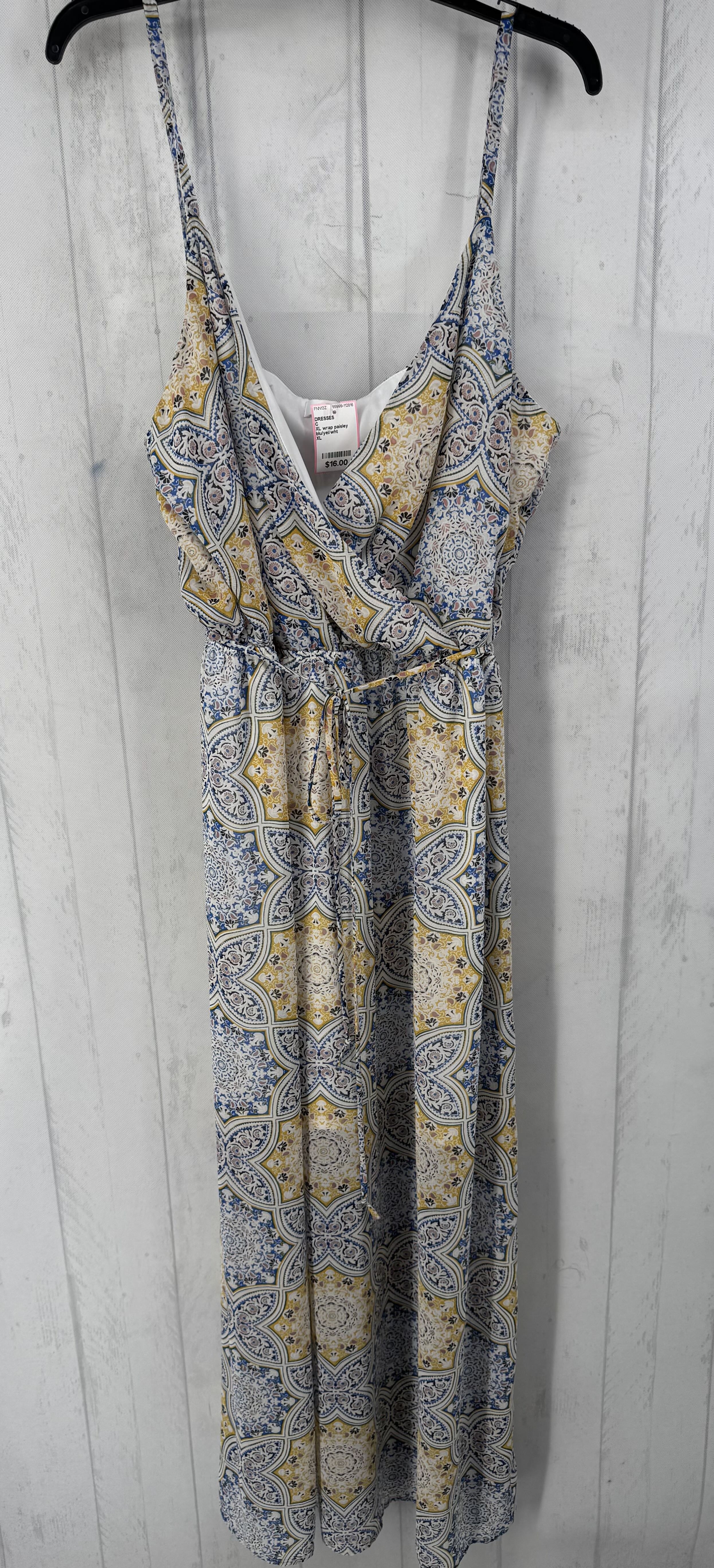 XL wrap paisley print maxi dress