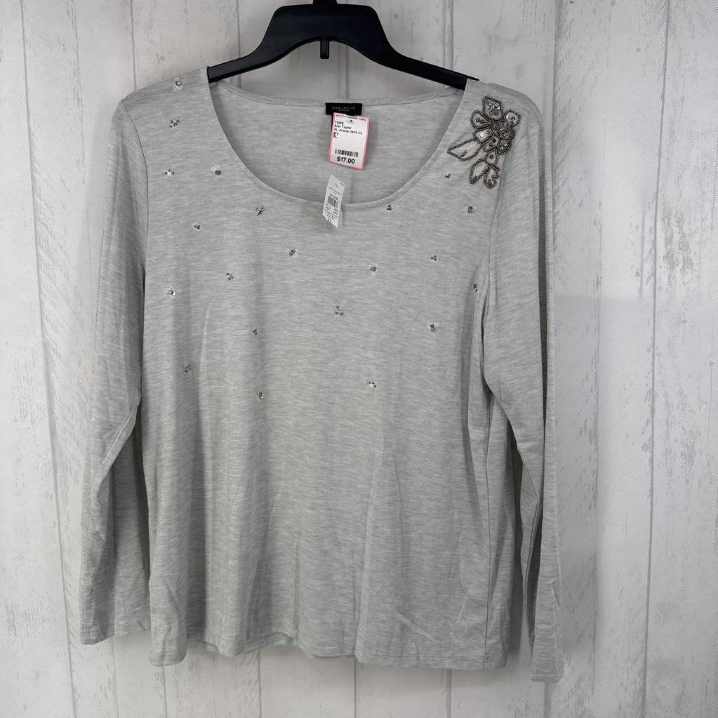 XL scoop neck l/s tee