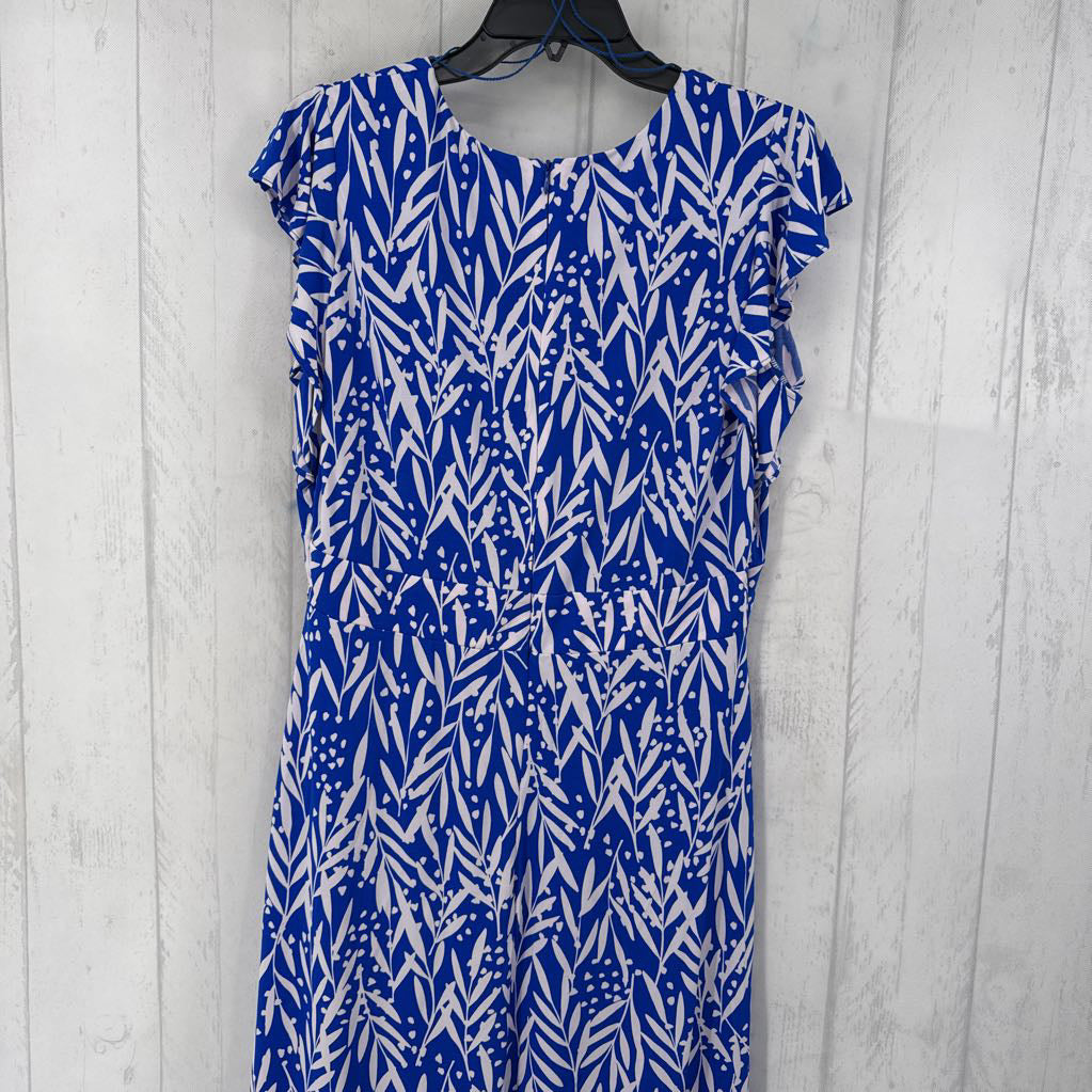 14 printed v-neck ruffled slv dress