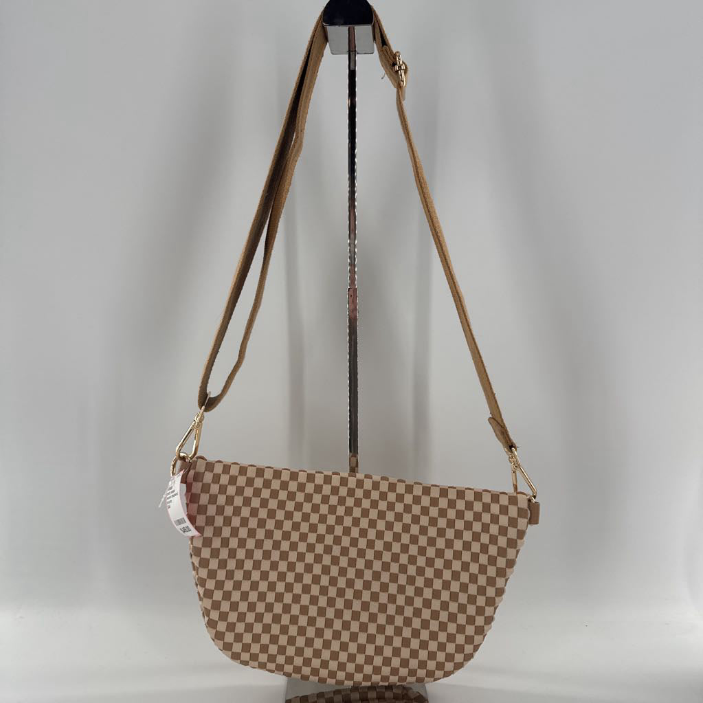 woven checkered pattern bum bag