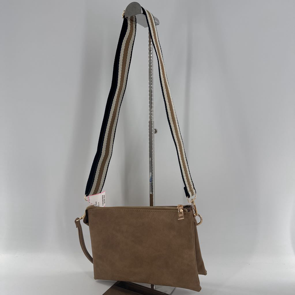 vegan triple compartment crossbody w/ guitar strap