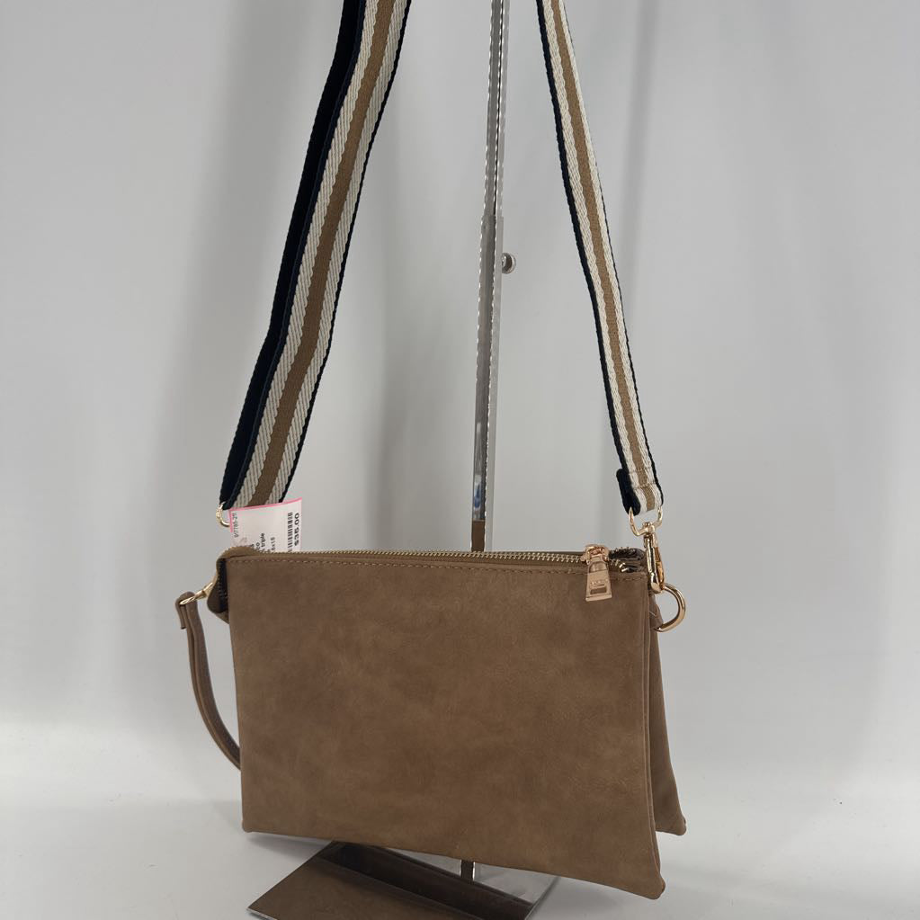 vegan triple compartment crossbody w/ guitar strap