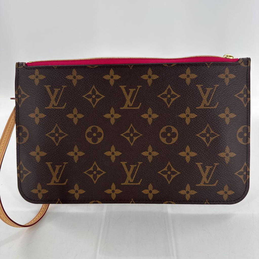 monogram pouchette/wristlet