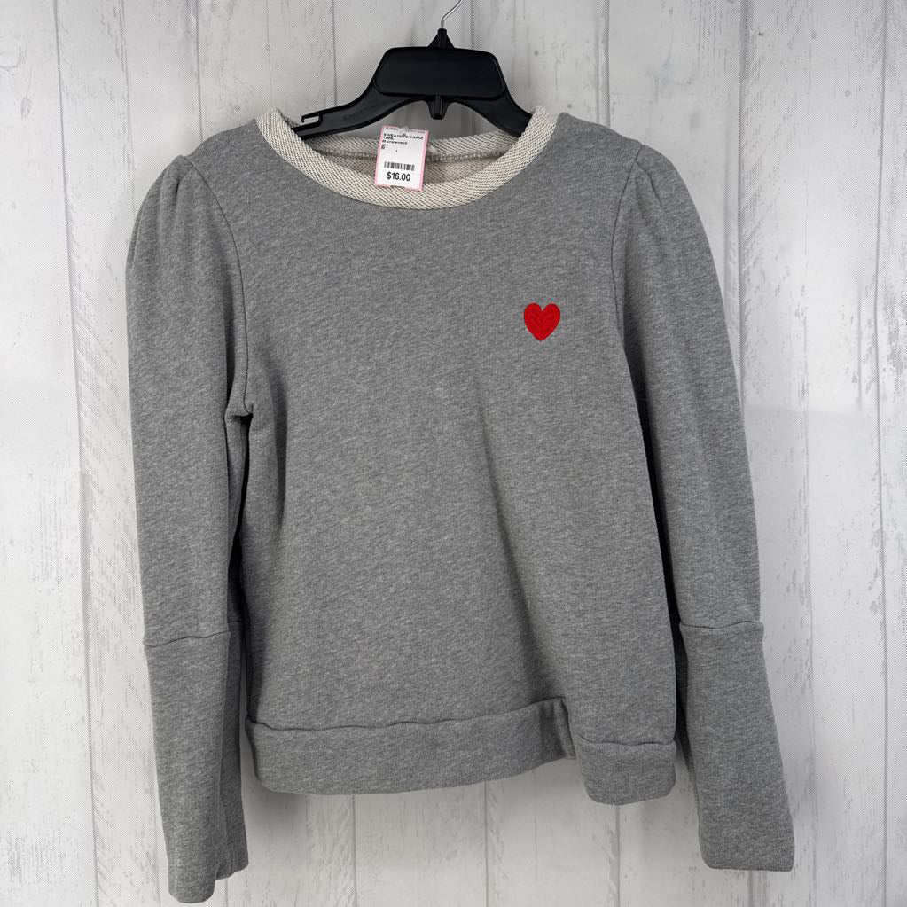 M crewneck sweatshirt w/ red heart