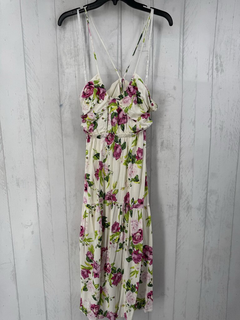 M flo print slvls maxi dress