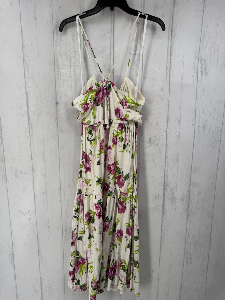 M flo print slvls maxi dress