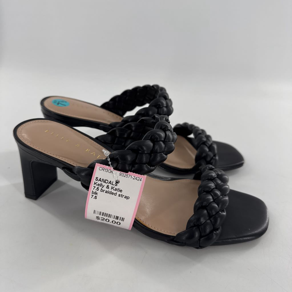 7.5 braided strap block heel sandal