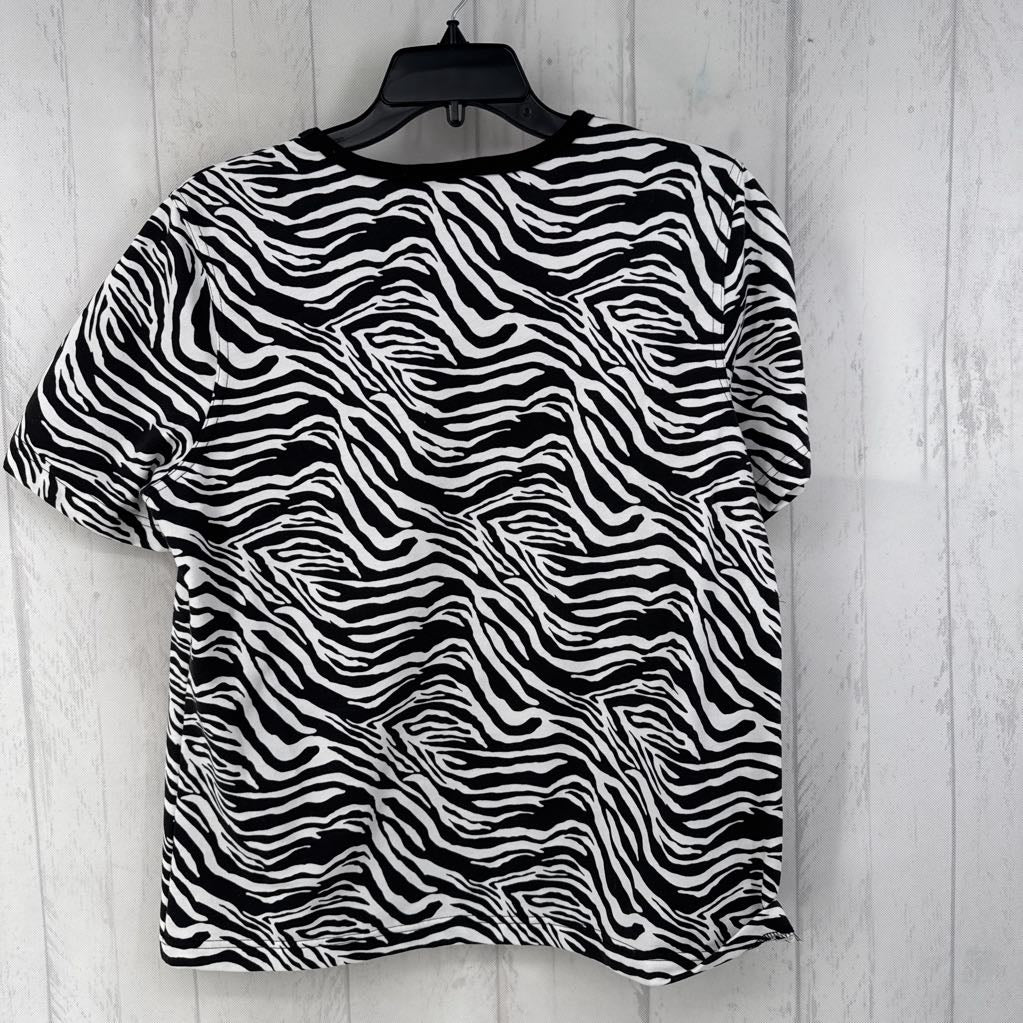 M embelished zebra stripe s/s tee