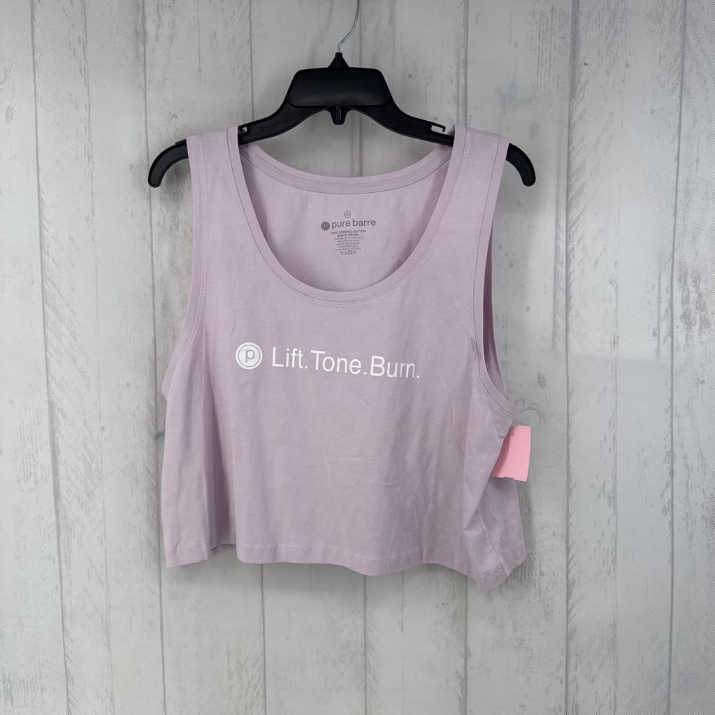 XL scoop neck crop tank